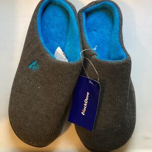 RockDove Women's Cozy Gray and Blue Slippers